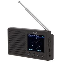 Radio portabil FM, antena telescopica, 3W, USB, Bluetooth, Ecran LCD color 2.4 inch, Alarma, Baterie Li-Ion