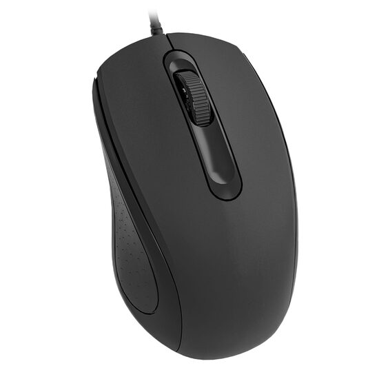 Mouse cu fir, Omega, Rezolutie senzor 1200 dpi, negru, USB-C