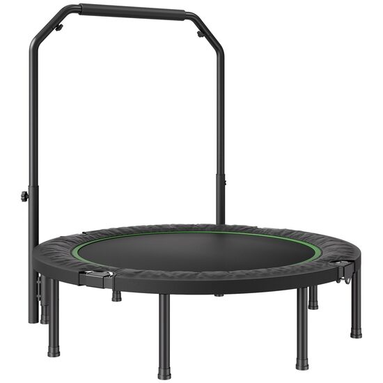 Trambulina fitness, Pliabila, max 205 kg, Inaltime reglabila 4 niveluri, cadru Otel, 40 arcuri, Diametru 1315 mm