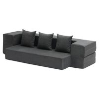 Canapea pentru doua persoana, 3 perne, max 200 kg, Extensibila, Husa detasabila, Dimensiuni extinse 1030 x 1930 x 225 mm