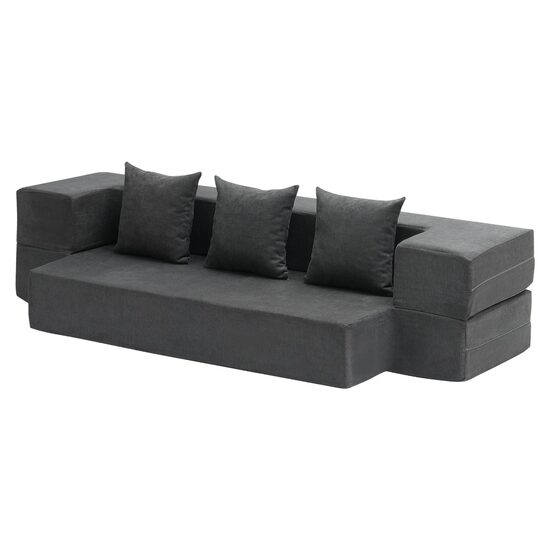 Canapea pentru doua persoana, 3 perne, max 200 kg, Extensibila, Husa detasabila, Dimensiuni extinse 1030 x 1930 x 225 mm