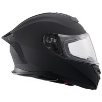 Casca protectie moto cu ochelari integrati, Slot Bluetooth, Unisex, 2 x lentile, Negru Mat, Marimea L
