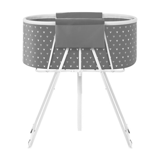Cadita pliabila pentru animale de companie, 850 x 470 mm, Buzunar accesorii, Furtun scurgere, Otel/PVC, Gri