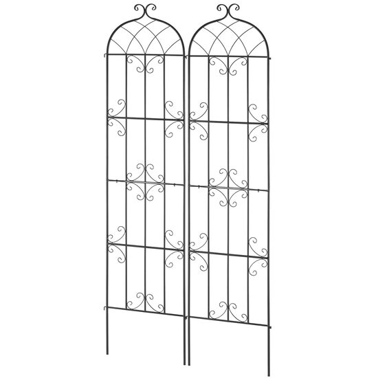 Set 2 suporturi pentru plante agatatoare, 51 x 180 cm, Otel, Diametru teava 10 mm