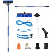 Perie telescopica pentru spalat panouri solare, 7.3 m, Furtun apa 20 m, Aluminiu, Greutate 3.5 kg, Dozator sapun