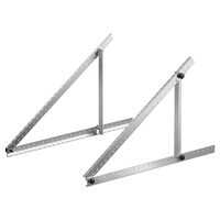 Set 2 x Suport panou solar 100-300 W, Ajustare flexibila 0-90°:, max 120 kg, 1040 x 1040 x 545 mm, Aluminiu, suruburi montaj incluse