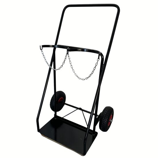 Carucior pentru transportat 2 x butelii gaz, Otel, Max. 180 kg, 67x54x113 cm, platforma 52x57 cm