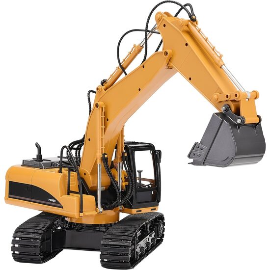Excavator cu telecomanda, Scara 1:14, Baterie Li-Ion 500 mAh, ABS, 585 x 170 x 200 mm, 3 motoare independente