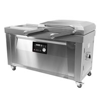Masina de vidat profesionala cu 2 camere, Inox, 2x750 W, dimensiune 720x1510x960 mm
