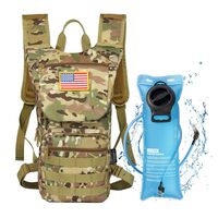 Rucsac de hidratare usor cu suport de apa de 3 l, ciclism, drumetie, Impermeabil, 470 x 210 x 120 mm, Camuflaj