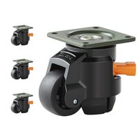 Set 4 roti pivotante cu inaltime reglabila, 2", max 125 kg / roata, ABS si Otel