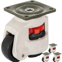 Set 4 roti pivotante cu inaltime reglabila, 2.5", max 500 kg / roata, ABS si Otel