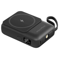 Powerbank Li-Ion, 10000 mAh, Incarcare Wireless, USB-C, USB-C, Lightning, intrare/iesire USB, Negru