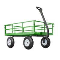 Carucior multifunctional pentru gradina, 2125 x 750 x 670 mm, Capacitate 544 kg, Otel, Roti gonflabile 13 inch, Laterale detasabile