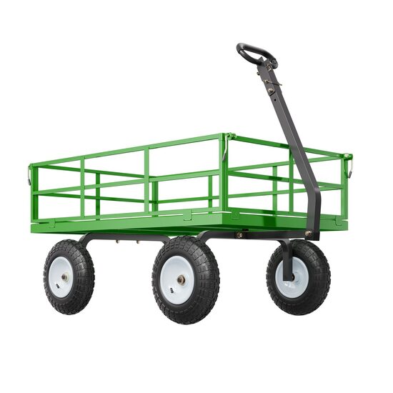 Carucior multifunctional pentru gradina, 2125 x 750 x 670 mm, Capacitate 544 kg, Otel, Roti gonflabile 13 inch, Laterale detasabile
