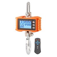 Cantar electronic cu carlig 1000 kg, Afisaj LED luminos, precizie 200 g, Corp din aluminiu turnat, Telecomanda, 277 x 131 x 77 mm