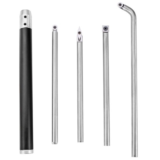 Set 4 cutite pentru strunjire lemn, Aluminiu, lungime 42 cm
