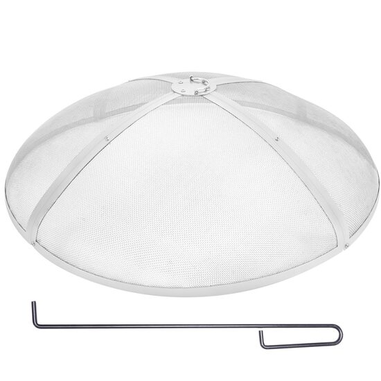 Capac contra scanteilor pentru Gratare/Vatra foc, Otel inoxidabil, Diametru 1016 mm