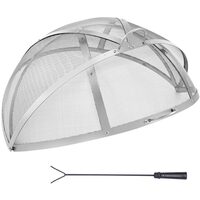 Capac cu deschidere contra scanteilor pentru Gratare/Vatra foc, Otel inoxidabil, Diametru 1016 mm
