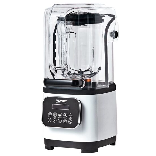 Blender profesional, 2200 W, Functie auto-curatire, Capacitate 2 l, 6 cutite, Alb