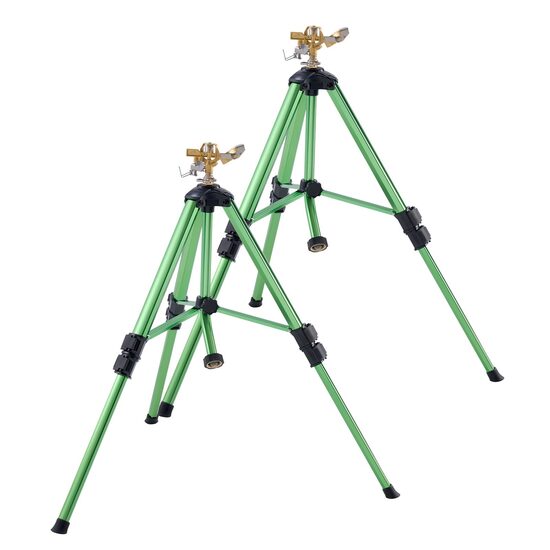 Set 2 Aspersoare pulsatoare cu rotatie 360⁰ cu trepied reglabil pe inaltime 430/686/940 mm, Conexiune de intrare G3/4", Raza 13 m, 1.37-5.5 Bar
