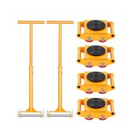 Set 4 transportoare Dolly, 2 x manere, capacitate 8 Tone, rotatie 360 grade