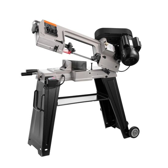 Fierastrau cu banda pentru metal, 550 W, 1420 rpm, 0-45°, trei viteze reglabile, Lungimea benzii 1346 mm            