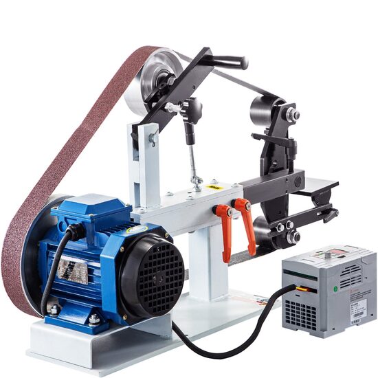 Slefuitor profesional de banc cu banda, 1500 W, 0-2800 rpm, masa reglabila, Otel, Banda 5.08 x 208.28 cm