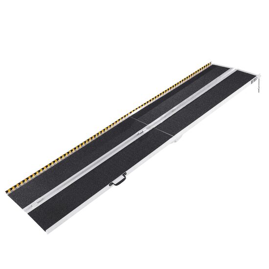 Rampa portabila si pliabila din Aluminiu, dimensiune 305 x 73.4 x 8 cm, cu manere pentru transport