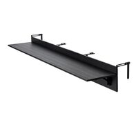 Masa suspendata, pliabila, pentru balcon, Otel Inoxidabil/MDF, max 25 kg, 1500 x 450 x 240 mm, Negru
