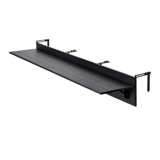 Masa suspendata, pliabila, pentru balcon, Otel Inoxidabil/MDF, max 25 kg, 1500 x 450 x 240 mm, Negru