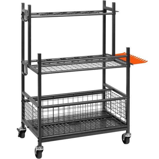 Organizator scule si unelte pentru gradina/garaj, Otel, 4 x roti, 652 x 403 x 990 mm