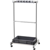 Organizator scule si unelte pentru gradina/garaj, Otel/PP, 4 x roti, 1243 x 508 x 660 mm, Tava, 24 carlige