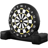 Joc de exterior Fotbal la tinta, Suflanta 370 W, inclus 9 mingi, pompa, Kit reparatie, Inaltime 2.5 m
