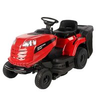 Tractoras pentru gazon, GeoTech, Putere nominala 11.5 CP, Benzina, Diametru taiere cu 2 lame 84 cm, Inaltime taiere 25-80 mm, 6 viteze, volum cos 200 l, faruri led