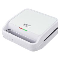 Sandwich maker 2in1, 1100W, Placi Antiaderente si detasabile, Alb