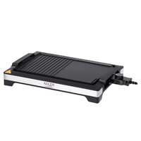 Gratar electric, 2000 W, suprafata anti-aderenta, Maner izolat termic, Suprafata Neteda/Striata