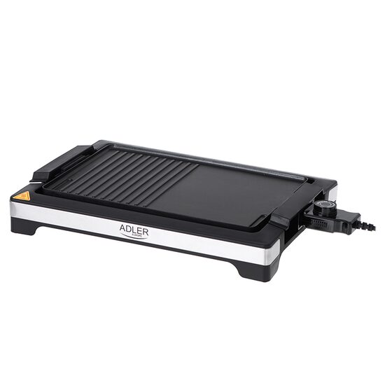 Gratar electric, 2000 W, suprafata anti-aderenta, Maner izolat termic, Suprafata Neteda/Striata