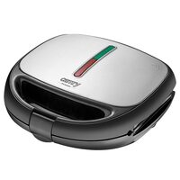 Sandwich Maker 5-in-1 pentru sandwich, gratar, wafe si prajitura in forma cojii de nuci, 1200 W, 5 placi interschimbabile din otel inoxidabil