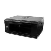 Rack metalic de podea 19'', 4U, usa din sticla, 225x515x400 mm