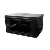 Rack metalic de podea 19'', 6U, usa din sticla, 500x400 mm