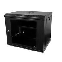 Rack metalic de podea 19'', 9U, usa din sticla, 500x400 mm