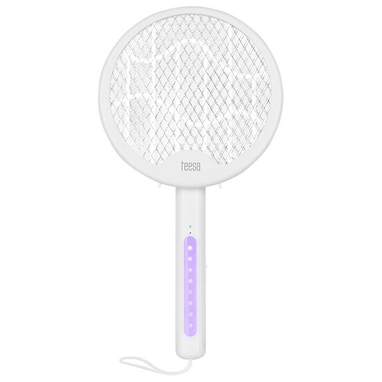 Paleta electrica anti-insecte, 5 W, baterie incorporata 1200 mAh, incarcare USB, Lampa UV, 2 moduri de functionare