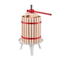Presa manuala pentru struguri si fructe moi, Capacitate 18 l, Otel/Lemn fag, 640x370x705 mm
