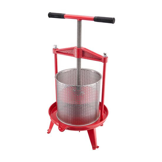 Presa manuala pentru struguri si fructe moi, Capacitate 14 l, Inox/Fonta, 405x975 mm