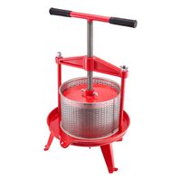 Presa manuala pentru struguri si fructe moi, Capacitate 9 l, Inox/Fonta, 405x705 mm