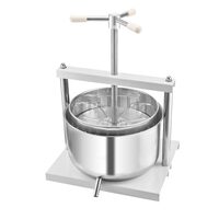 Presa manuala pentru struguri si fructe moi, Capacitate 12 l, Inox, 370x355x665 mm
