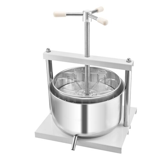 Presa manuala pentru struguri si fructe moi, Capacitate 12 l, Inox, 370x355x665 mm