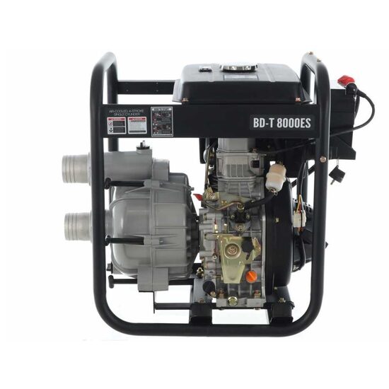 Motopompa Diesel Apa murdara, 3”/80 mm, Debit 833 l/min, Putere 6 CP, Inaltime max 26 m, Adancime 8 m, Rezervor 14 l, Pornire electrica