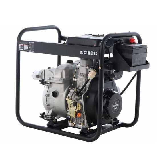 Motopompa Diesel Apa murdara, 3”/80 mm, Debit 1166 l/min, Putere 9.5 CP, Inaltime max 25 m, Adancime 8 m, Rezervor 14 l, Pornire electrica